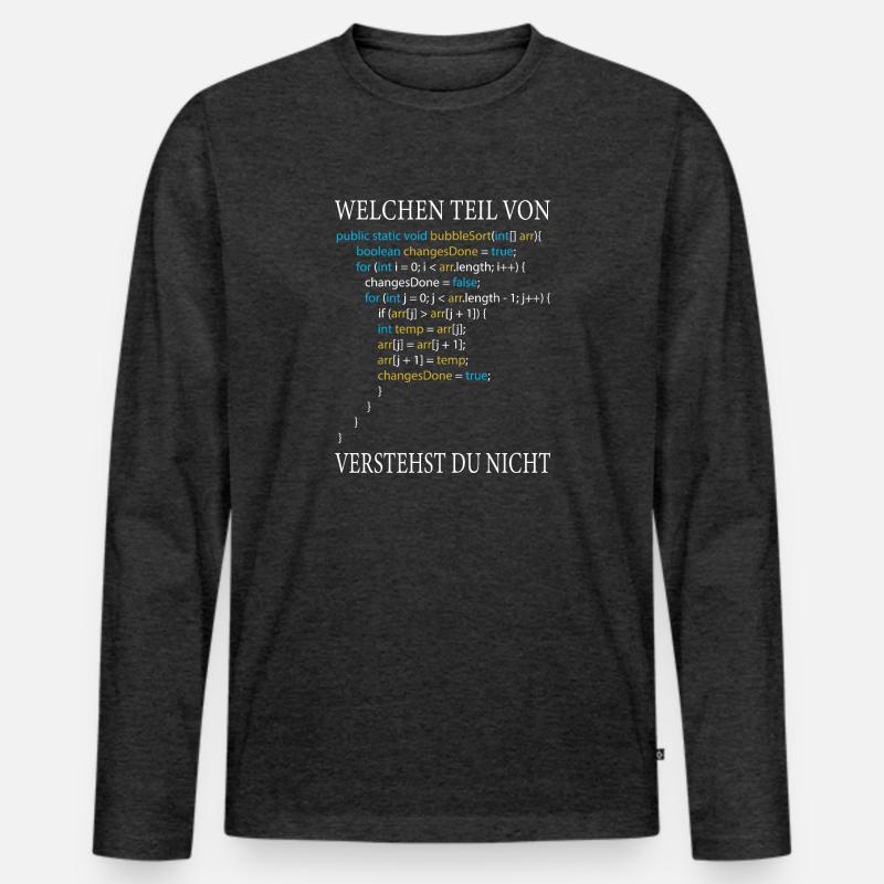 Funny computer scientist saying programmer Men's Premium Organic Long Sleeve Shirt