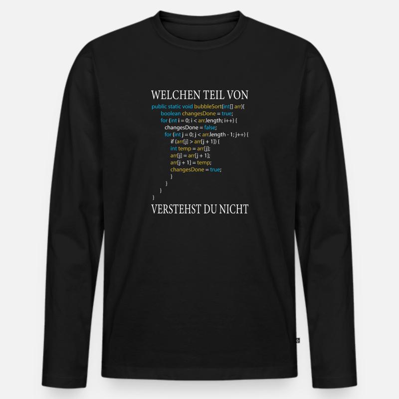 Lustiger Informatiker Spruch Programmierer Männer Premium Bio Langarmshirt
