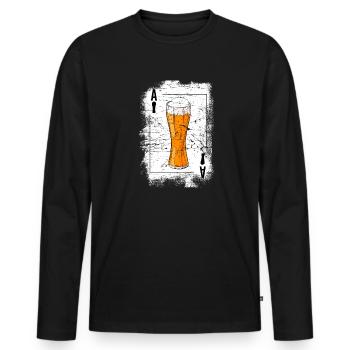 Beer Pilsner Wheat IPA Funny Gift for Drinkers - Men's Premium Organic Long Sleeve Shirt - black - Front - Nico (187cm)