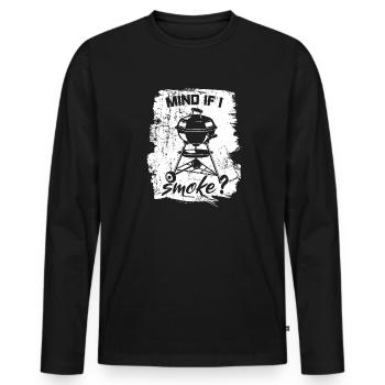 Best Daddy Cricket Meat Gift Funny BBQ - Men's Premium Organic Long Sleeve Shirt - black - Front - Nico (187cm)