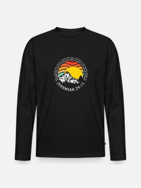 Don chrétien Espérance - T-shirt manches longues Premium bio Homme - noir
