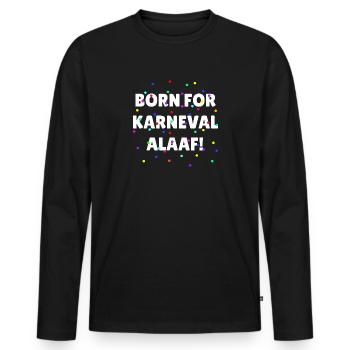 Fasching Karneval Helau Alaaf Verkleidung Kostüm - Männer Premium Bio Langarmshirt - Schwarz - Vorne - Nico (187cm)