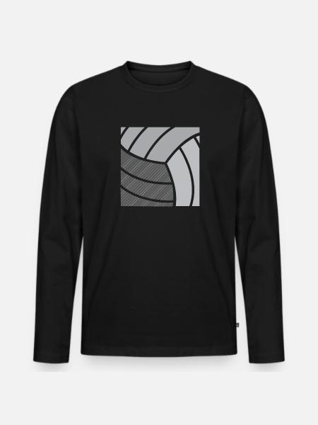 Volleyball - Men's Premium Organic Long Sleeve Shirt - black