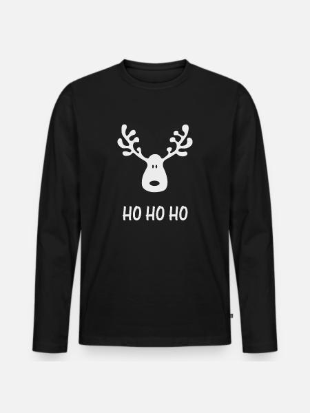 Rudolph - Men's Premium Organic Long Sleeve Shirt - black