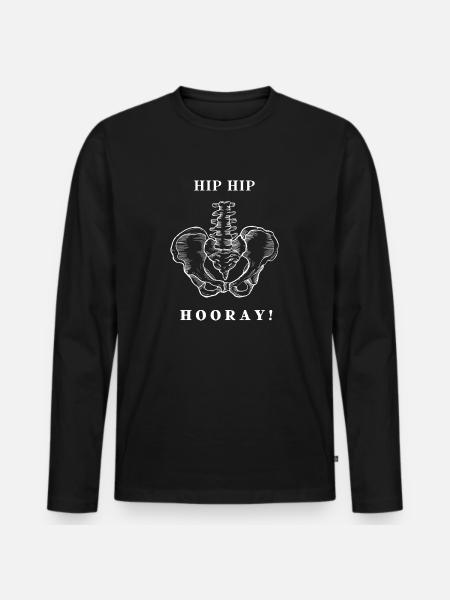 Hip Hip Hooray! - Men's Premium Organic Long Sleeve Shirt - black