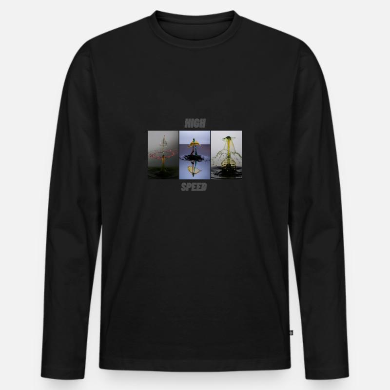 High Speed - Männer Premium Bio Langarmshirt - Schwarz