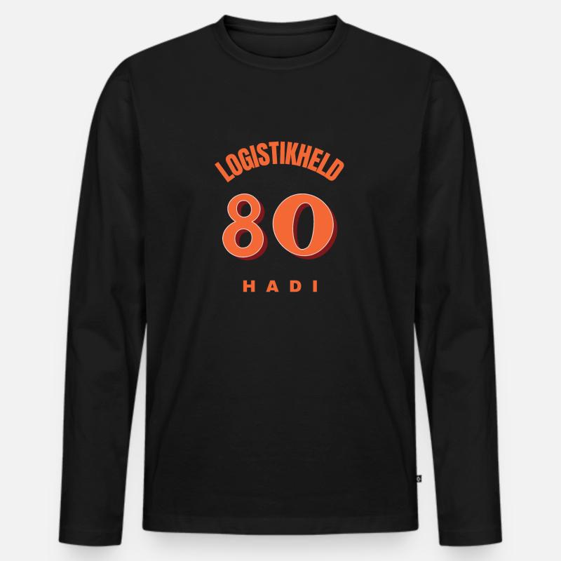 LOGISTIKHELD 80 HADI - Männer Premium Bio Langarmshirt - Schwarz