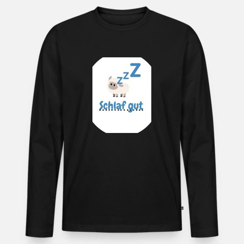 Schaf gut - Männer Premium Bio Langarmshirt - Schwarz