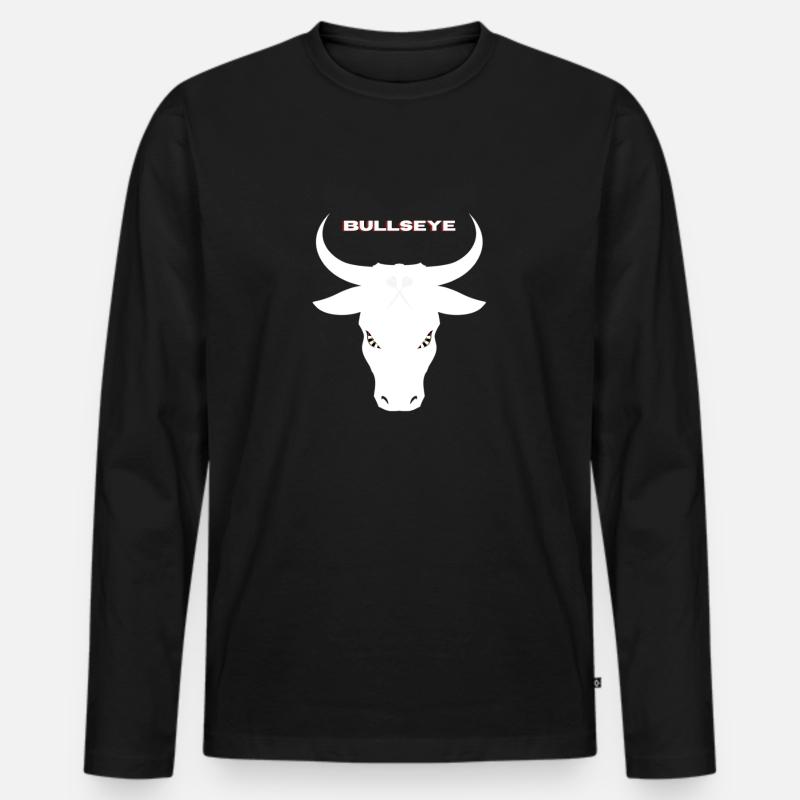 Bullseye - Männer Premium Bio Langarmshirt - Schwarz