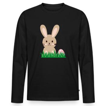 Hare - Men's Premium Organic Long Sleeve Shirt - black - Front - Nico (187cm)
