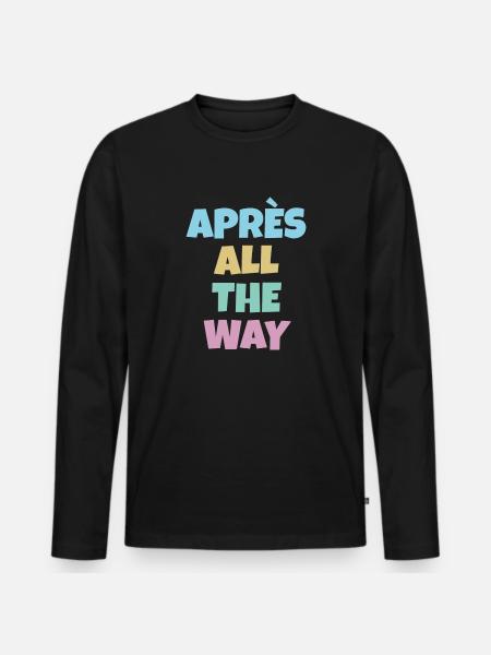 Après all the way - Men's Premium Organic Long Sleeve Shirt - black