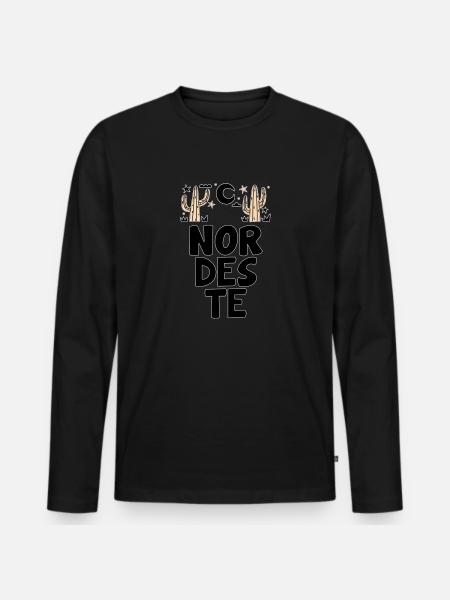 Brazilian Northeast - Men's Premium Organic Long Sleeve Shirt - black