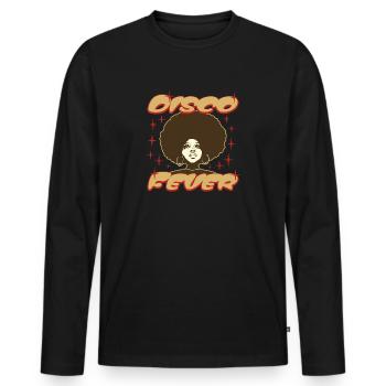 Disco Fever - Queen Style - Men's Premium Organic Long Sleeve Shirt - black - Front - Nico (187cm)