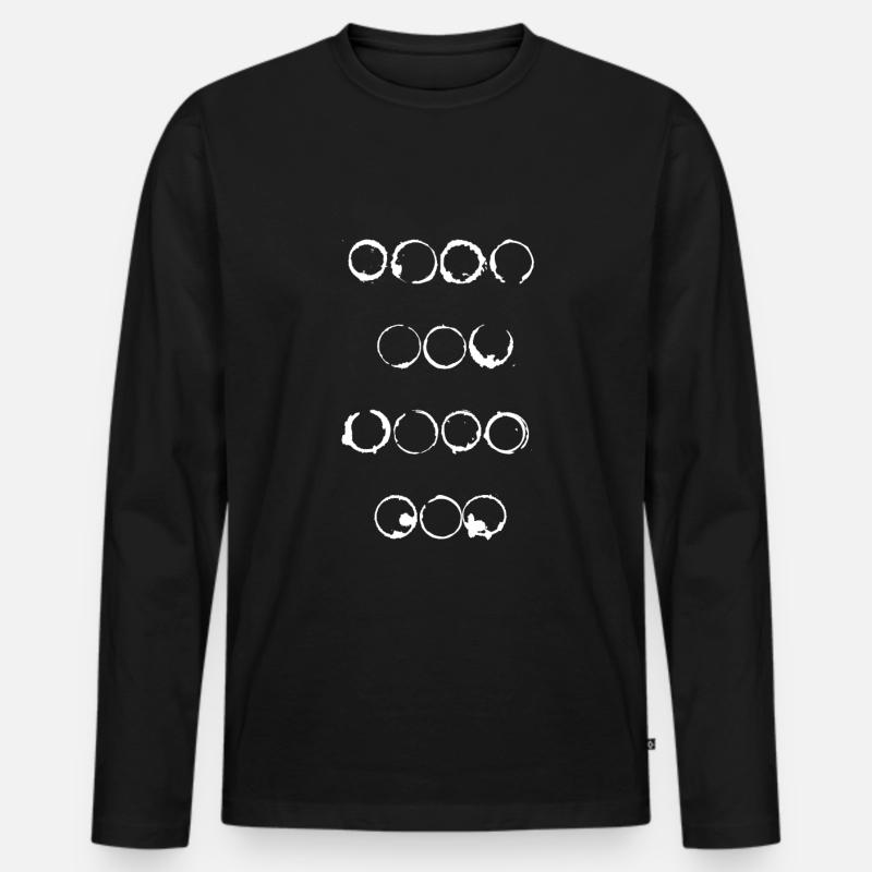 Ringe Kringel - Männer Premium Bio Langarmshirt - Schwarz