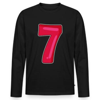 7 - T-shirt manches longues Premium bio Homme - noir - Devant - Nico (187cm)