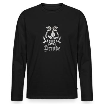Druid Tabletop RPG T-Shirt - Men's Premium Organic Long Sleeve Shirt - black - Front - Nico (187cm)