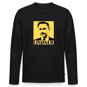 Legende Christian Lindner FDP Politiker Finanzen - Männer Premium Bio Langarmshirt - Schwarz - Vorne - Nico (187cm)