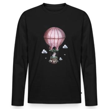 Bobby Ballast - Art for Animal Rights - Men's Premium Organic Long Sleeve Shirt - black - Front - Nico (187cm)