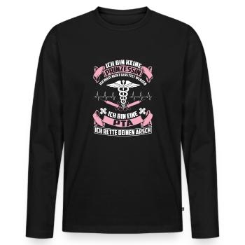 PTA - Pharmazeutisch-technische Assistentin - Männer Premium Bio Langarmshirt - Schwarz - Vorne - Nico (187cm)