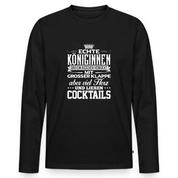 COCKTAILS - liebe - Männer Premium Bio Langarmshirt - Schwarz - Vorne - Nico (187cm)