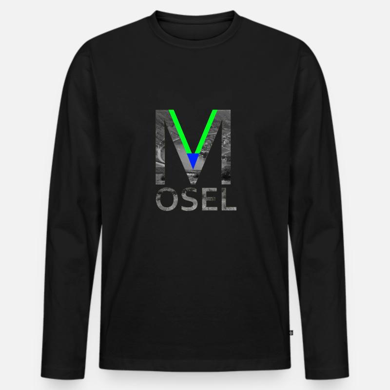 Mosel G - Männer Premium Bio Langarmshirt - Schwarz