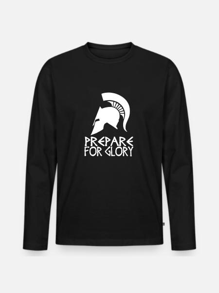 Sparta Prepare For Glory - Men's Premium Organic Long Sleeve Shirt - black