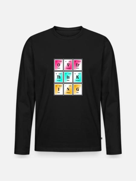Überdenken | Periodensystem der Elemente - Männer Premium Bio Langarmshirt - Schwarz