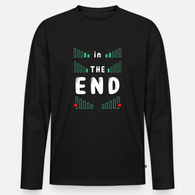 AM ENDE - Männer Premium Bio Langarmshirt - Schwarz