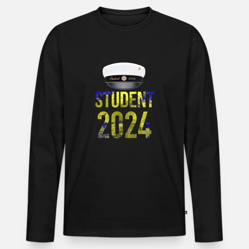 Abschlussfeier 2024 Abiturfeier - Männer Premium Bio Langarmshirt - Schwarz