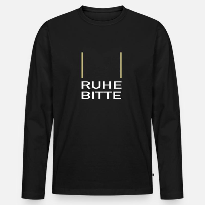 Synchron sprechen Synchronsprecher Synchronarbeit - Männer Premium Bio Langarmshirt - Schwarz