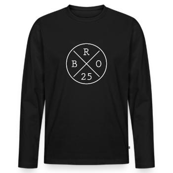 Bro 2025 Cadeau Futur Frère - T-shirt manches longues Premium bio Homme - noir - Devant - Nico (187cm)