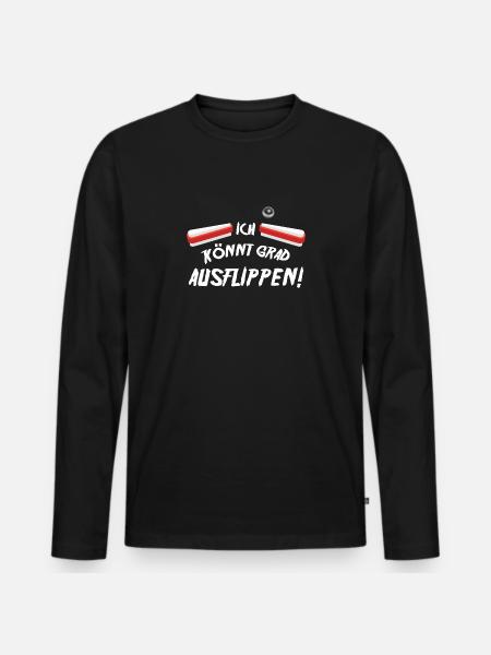 Flipper Spruch - Männer Premium Bio Langarmshirt - Schwarz
