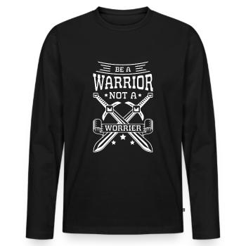 Sword - Men's Premium Organic Long Sleeve Shirt - black - Front - Nico (187cm)