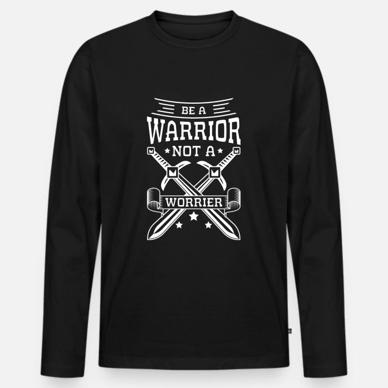 Schwert - Männer Premium Bio Langarmshirt - Schwarz