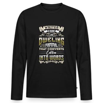 Writer Profession Writer Crime Novel - Men's Premium Organic Long Sleeve Shirt - black - Front - Nico (187cm)