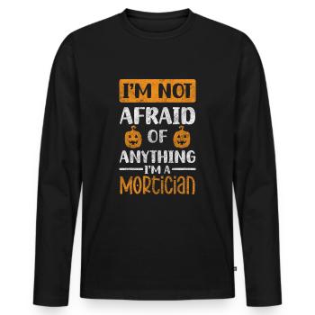 Bestattung Beruf Sarg - Männer Premium Bio Langarmshirt - Schwarz - Vorne - Nico (187cm)