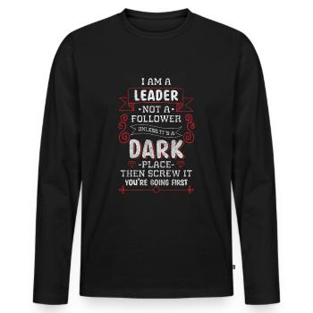 Chef Abteilungsleiter Angestellter - Männer Premium Bio Langarmshirt - Schwarz - Vorne - Nico (187cm)