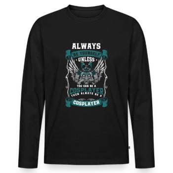 Anime Hobby Convention Mignon - T-shirt manches longues Premium bio Homme - noir - Devant - Nico (187cm)