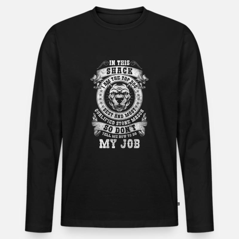 Stonemason Work Training - Men's Premium Organic Long Sleeve Shirt - black