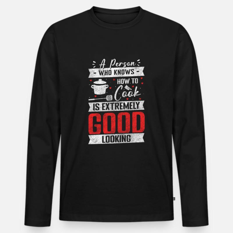 Koch Hobby Cuisine - Männer Premium Bio Langarmshirt - Schwarz
