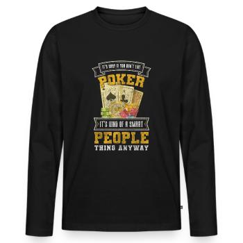 Jeu de cartes Deck Double Head All In - T-shirt manches longues Premium bio Homme - noir - Devant - Nico (187cm)