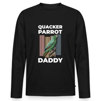 Macaw, Birds, Beak, Cockatoo - Men's Premium Organic Long Sleeve Shirt - black - Front - Nico (187cm)