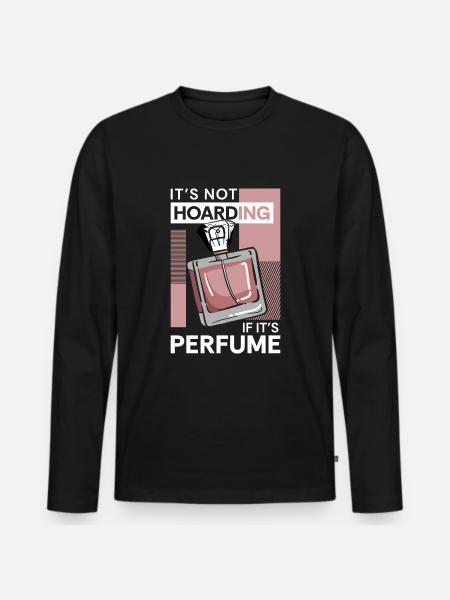 Scent Smell Perfume Bottle - Men's Premium Organic Long Sleeve Shirt - black