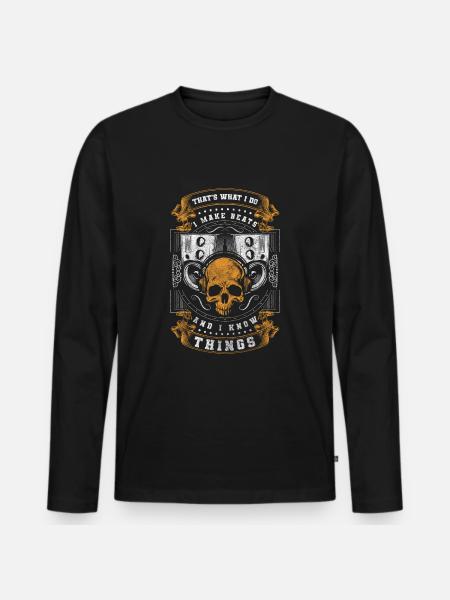 Party Mixer Passion - Men's Premium Organic Long Sleeve Shirt - black