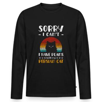 Persian house tiger mistress - Men's Premium Organic Long Sleeve Shirt - black - Front - Nico (187cm)