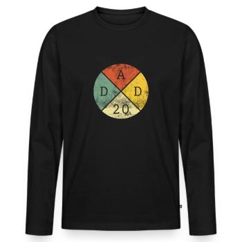 Papa Dad 2020 Vater Vatertag - Männer Premium Bio Langarmshirt - Schwarz - Vorne - Nico (187cm)