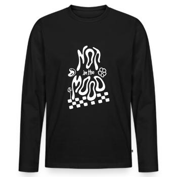 Not in the Mood Stimmungs-Design schlechte Laune - Männer Premium Bio Langarmshirt - Schwarz - Vorne - Nico (187cm)