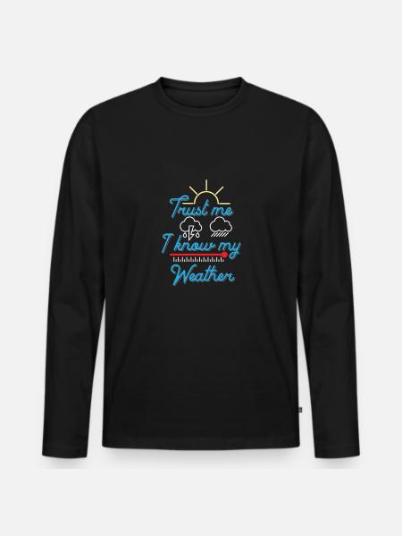 meteorology - Men's Premium Organic Long Sleeve Shirt - black