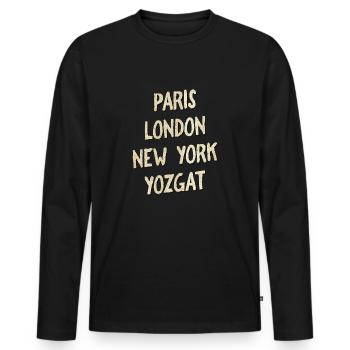 Yang - T-shirt manches longues Premium bio Homme - noir - Devant - Nico (187cm)