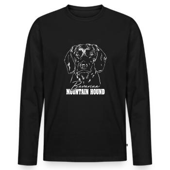 BAVARIAN MOUNTAIN HOUND Hundeportrait Wilsigns - Männer Premium Bio Langarmshirt - Schwarz - Vorne - Nico (187cm)